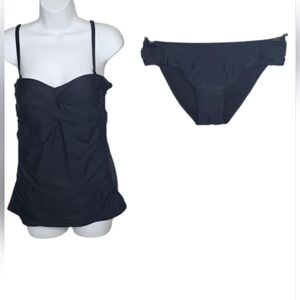 BikiniX NWT Large Black 2pc Tankini